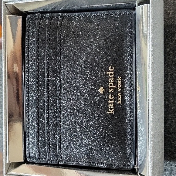 Kate spade boxed shimmy glitter fabric small Lzip - Picture 1 of 1